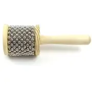 Wooden Hand Kabasa, Hand-Cranked Percussion Instrument with Metal Beads for9313