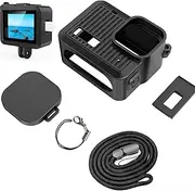 Tuvzylory Silicone Case for Go Pro HERO Black with Charging Replacement Side Cover and Silicone Lens Protective Cover - Go Pro Sports Camera Accessories