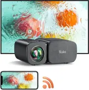 Tkisko Mini Projector, 5G WiFi Portable Movie Video Projector