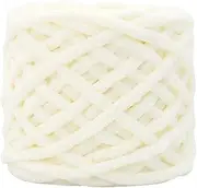 Chenille Yarn Blanket Yarn Soft Thick Chunky Wool for Crochet 100g Fluffy Chunky Yarn for Hand Knitting Sweaters Hats Blankets Scarves,Cream White