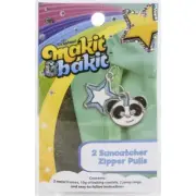 DIY Makit & Bakit Panda Bear Stained Suncatcher Zipper Pulls Kit Kids