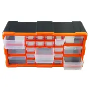 22 Drawer Storage Cabinet Tool Box Bin Chest Case Plastic Organiser With Divider
