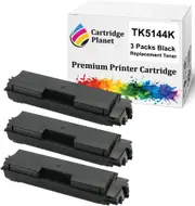 3-Pack Black Non-Genuine Toner Cartridge for Kyocera TK-5144K TK5144K (7000 Pages) for M6030CDN M6530CDN P6130CDN