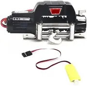 Waterproof Electric Winch Boat Trailer Winch Metal Automatic Winch With 3CH Control Line For 1/10 RC Crawler Car Ax&ia&l SCX10 Tr&ax&xa&s TRX4