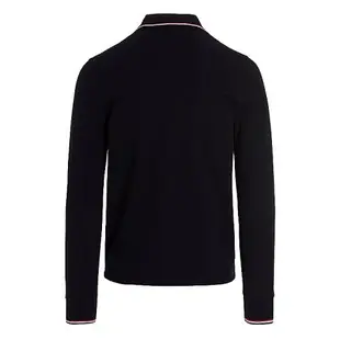 【MONCLER】男款 品牌LOGO 長袖POLO衫-黑色 (L號、XL號) 8B7010084556999