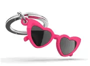Metalmorphose Miniature 3D Metal Keychain - Heart Sunglasses, Whitehill MTM334-01