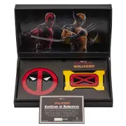 Marvel - Deadpool & Wolverine - Deadpool's & Wolverine's Belts Logo Pin Replica Set
