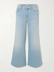 [Mother] Mother - The Twister Flood High-rise Wide-leg Jeans - Light denim - 28 28 Blue