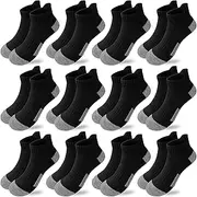 [Bemeol] Boys Socks 12 Pairs Ankle Socks Boy Sport Athletic Running Socks Low Cut Ankle Socks for Kids