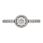 NEW Authentic Pandora Classic Elegance Ring - Silver Halo 56 (US 7.5) 190946CZ