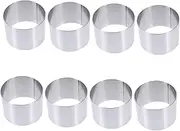 UTHCLO Metal Round Cake Ring Mousse Cookie Maker Molds Stainless Steel Cake Decorating Supplies Non-Stick Baking