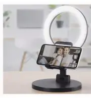 Merkury Vlog Cast Studio Kit Remote -LED Ring Light Foldable Stand NEW! NIB