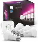Philips Hue 75-Watt A19 Smart LED Color Changing Light Bulb (4 Bulbs & Bridge)