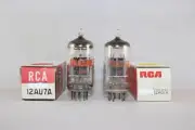 1970s Vintage MATCHED & Boxed Pair RCA 12AU7A ECC82 TEST STRONG 96-100% NEW NOS