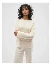 [Seed Heritage] Fluffy Crew Neck Knit in Coconut Cream