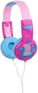 Peppa Pig Kids Safe Over The Ear Headphones HP2-03708 | Kids Headphones, Volume Limiter for Developing Ears, 3.5MM Stereo Jack, Recommended for Ages 3-9, by