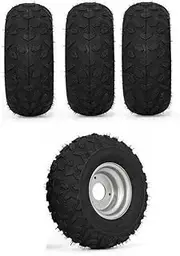 4pcs 145/70-6" Wheels for ATV, Go Kart, Buggy, Scooter, UTV, and Quad - 4PR Knobby Tire with 142 lbs Load Capacity 50cc 70cc 90cc 110cc 125cc