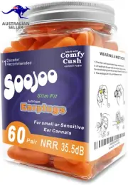 60 Pairs Soft Foam Ear Plugs 35.5 Db Noise Cancelling Earplugs for Noise Reduct