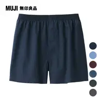 在飛比找PChome24h購物優惠-男柔滑前開平口褲【MUJI 無印良品】