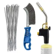 Aluminium Brazing Kit 30 Ally Brazing Rods + MAPP Blow Torch & Wire Brush TS8000