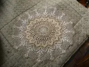 Beautiful NEW Hand Crocheted Doily Two Tone HI-241