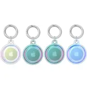 4Pcs Waterproof Airtag Keychain Shockproof Holder Case Compatible with Airtag