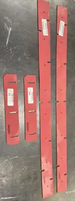 Set of Linatex Rubber Squeegee Blades for a Hero Floor Scrubber Red Replacement