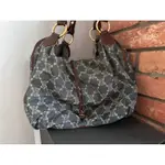 CELINE LOGO老花包_凱旋門牛仔包_肩背包HOBO大袋 中古包