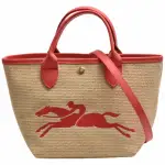 【LONGCHAMP】LE PANIER PLIAGE帆布手提/斜背包(S紅色10144HZB-218)