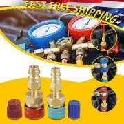 R1234YF Quick Coupler Connector Adapters High/Low Manifold AC Gauge Auto Set 2x (for: BMW)