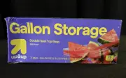 Up&Up Double Seal Zipper Bags, Gallon Storage, 75 Count. NEW - Dented Box