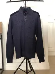 TOMMY HILFIGER MENS LAMBSWOOL BLENDED KNIT JUMPER SIZE S (RRP$250)