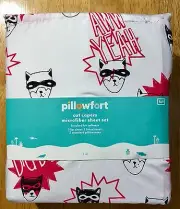Pillowfort Microfiber FULL Sheet Set Cat Capers 4 PIECE NEW UNOPEN