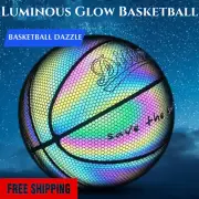 Luminous Basketball Bright Reflective Night Game Street PU Glowing Basketball
