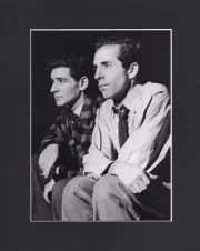 8X10 Matted Print Picture Stage Star: Leonard Bernstein, Jerome Robbins, 1944