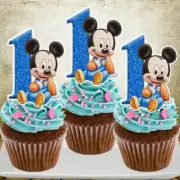 Mickey Mouse with Age Cupcake Topper (12pcs)