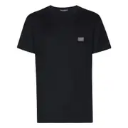 [Dolce & Gabbana] Dolce & Gabbana Logo-tag Cotton T-shirt 44 IT BLUE