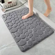 Memory Foam Bath Mat, Non-Slip Mat, 40x60 cm Fleece Softness, Highly Absorbent, Bathroom Carpet, Super Soft Microfiber Bath Rug, Rectangle, Easy to Clean Mat