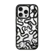 iPhone 16 Pro Impact Ring Stand Case MagSafe Compatible Field of Snakes - Black