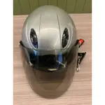 光陽KYMCO 原廠半罩安全帽 銀色