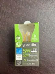 Led Light Bulb 2700k 40w Equivalent 5w Led Dimmable Greenlite-Fan/fridge - NEW