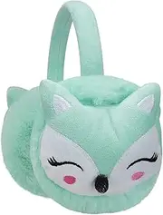 [NICEYEA] Kids Winter Warm Ear Muffs Faux Fur Ear Muffs Cartoon Fox Earmuffs Fleece Lining Ear Warmer Soft Plush Padded Earflap Cover
