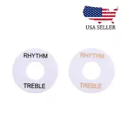 2x White/G Plastic Rhythm Toggle Switch Plate For GIBSON EPI LP SG Guitar 01