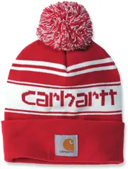 Carhartt Pom-Pom Logo, beanie , color: Red/White (R92) , size: One Size