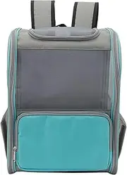Breathable Pet Carrier Backpack, 16.5Lbs Capacity Foldable Travel Backpack with Storage Pockets, Nylon Outdoor Hiking Carrier Bag for Cats Small Dogs (Blue)