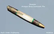 Handcrafted Antique Brass Shaman Swarovski Pen