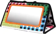 ERINGOGO Fun Mirror Pendant Black and White Crib Tummy Time Mirror Mirror Crawling Car Books Black and White Crinkle Book with Mirror Polyester