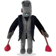 11" Titan Speakerman Skibidi Toilet Plush - Collectible Doll with Brush Monitor