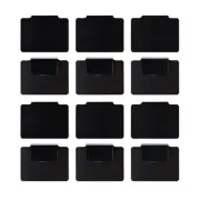 12 Pieces Basket Labels Clip Set for Storage Bin Plastic Basket Bins Label for