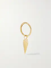 [MARIA TASH] MARIA TASH - Faceted Spike 14-karat Gold Hoop Single Earring - One size One size Gold
